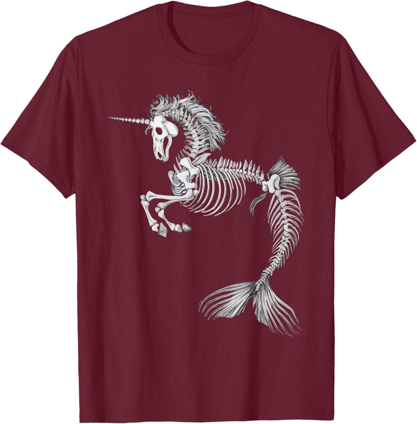Zombie Mermaid Halloween Costume Spooky Trick Or Treat T-Shirt - T-Shirt | Maroon