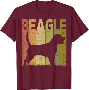 Beagle Vintage Beagle Dog Retro Beagle Lover T-Shirt - T-Shirt | Maroon