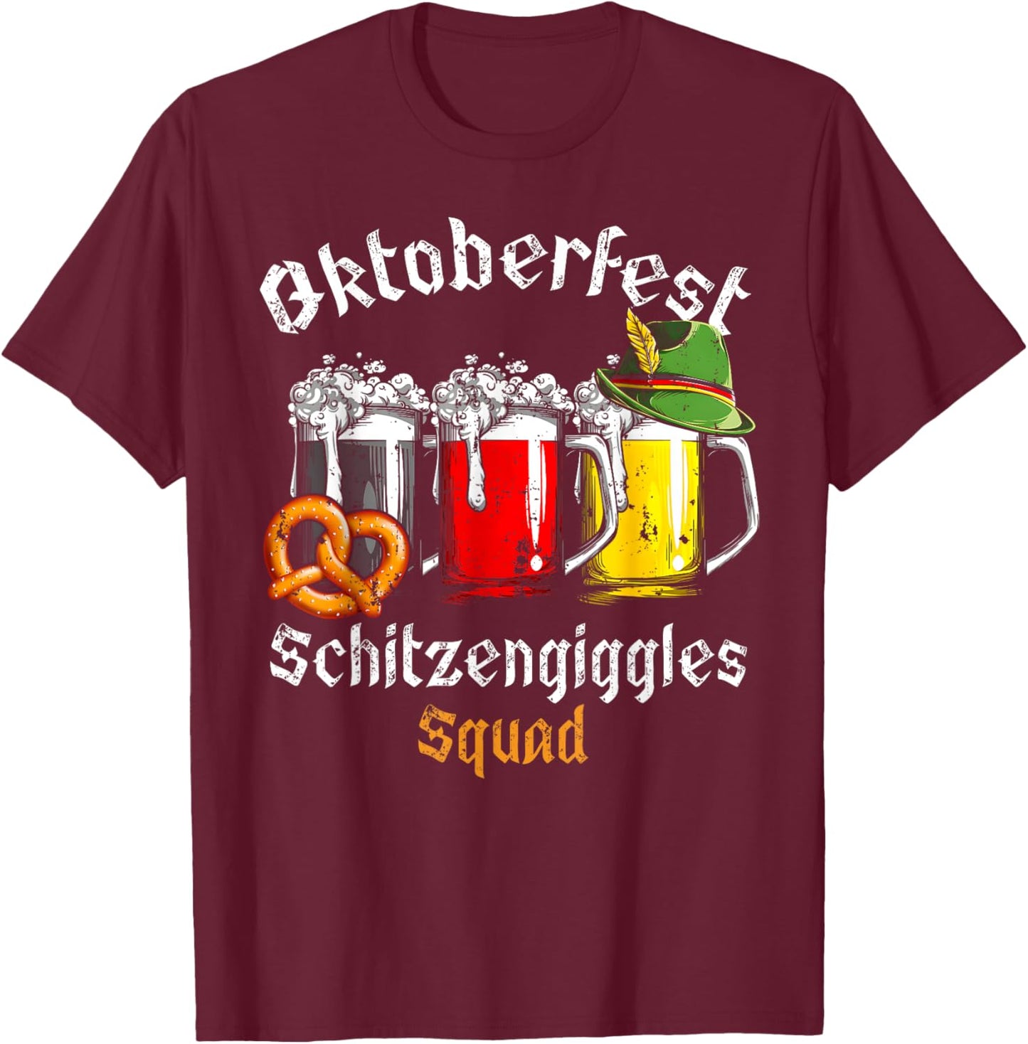 Oktoberfest Squad Germany Funny Festival Beer T-Shirt - T-Shirt | Maroon