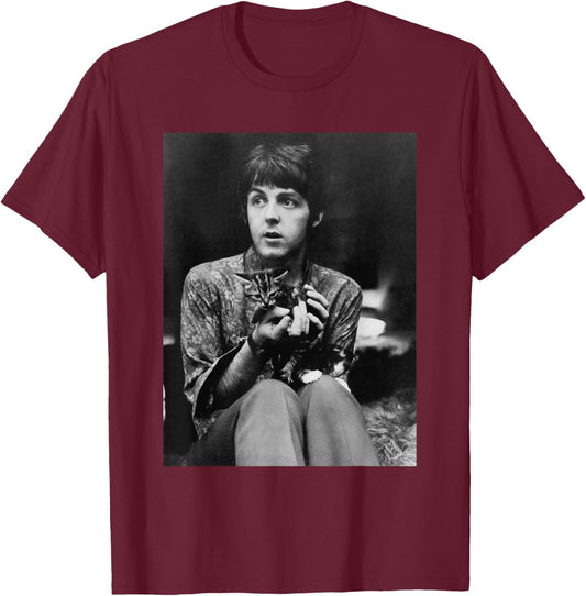 The Beatles Paul McCartney SGT Pepper's Era 1967 T-Shirt - T-Shirt | Maroon