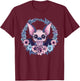 Adorable Bat Surrounded By Beautiful Flowers T-Shirt - T-Shirt | Maroon