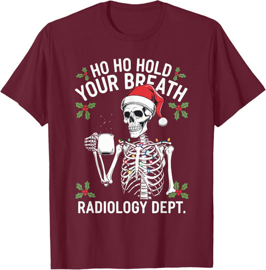 Christmas Radiology Tech Skeleton Xray Tech CT MRI Women T-Shirt - T-Shirt | Maroon