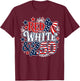 Red White Blue 250 Years 1776 2026 American 4th of July T-Shirt - T-Shirt | Maroon
