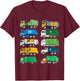 Garbage Truck Recycling Day Trash Waste Separation Trucks T-Shirt - T-Shirt | Maroon