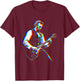 Abe Lincoln Playing Guitar T-Shirt - T-Shirt | Maroon