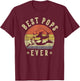 Best Pops Ever - Retro Fist Bump Vintage Design Pops T-Shirt - T-Shirt | Maroon