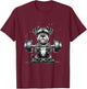 Pumping Weight Lifting Funny Miniature Schnauzer T-Shirt - T-Shirt | Maroon