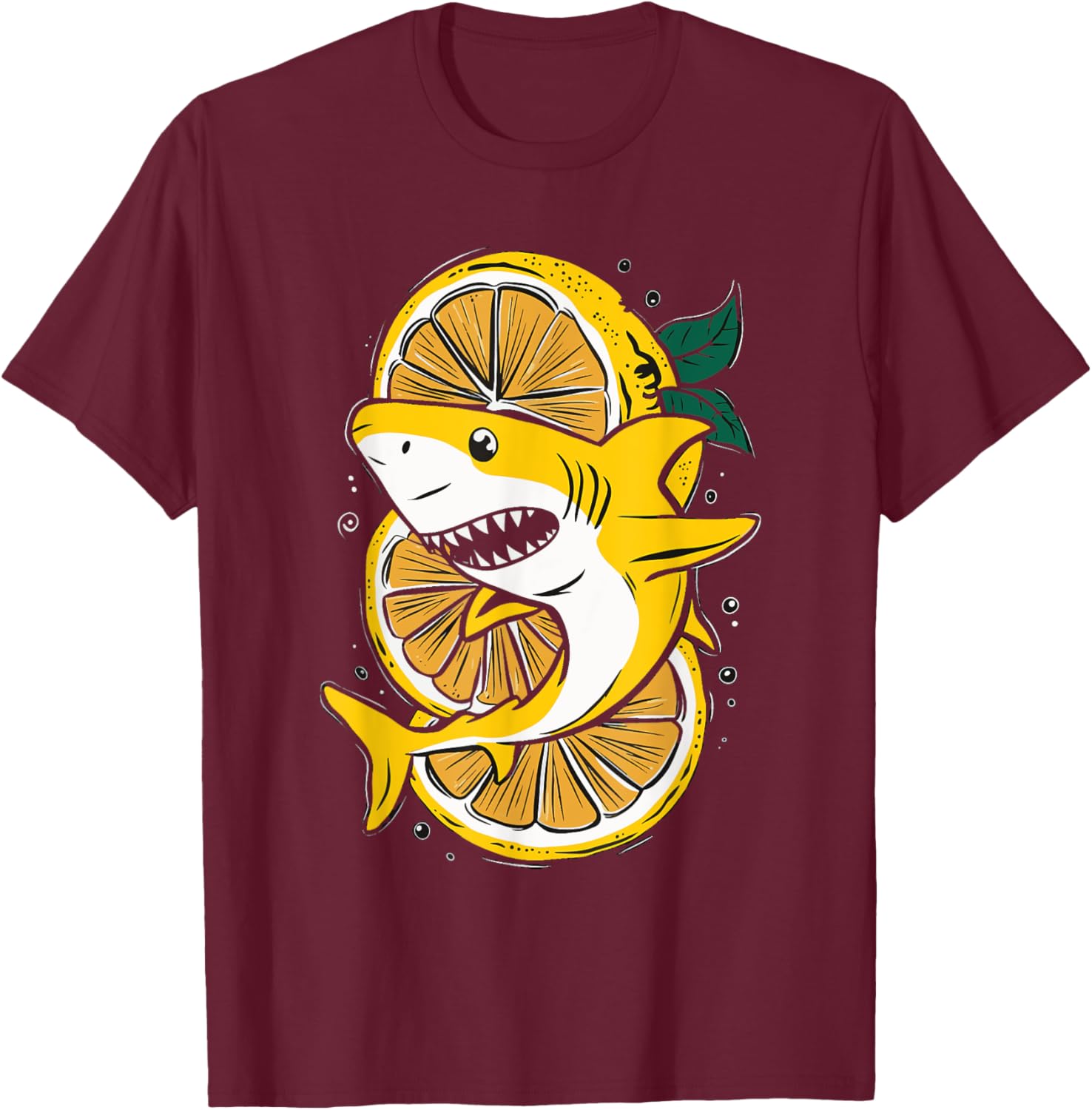 Lemon Shark T-Shirt - T-Shirt | Maroon
