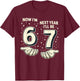 Hand Now I'm 6 Next Year I'll be 7 Six Years Old Boys Girls T-Shirt - T-Shirt | Maroon