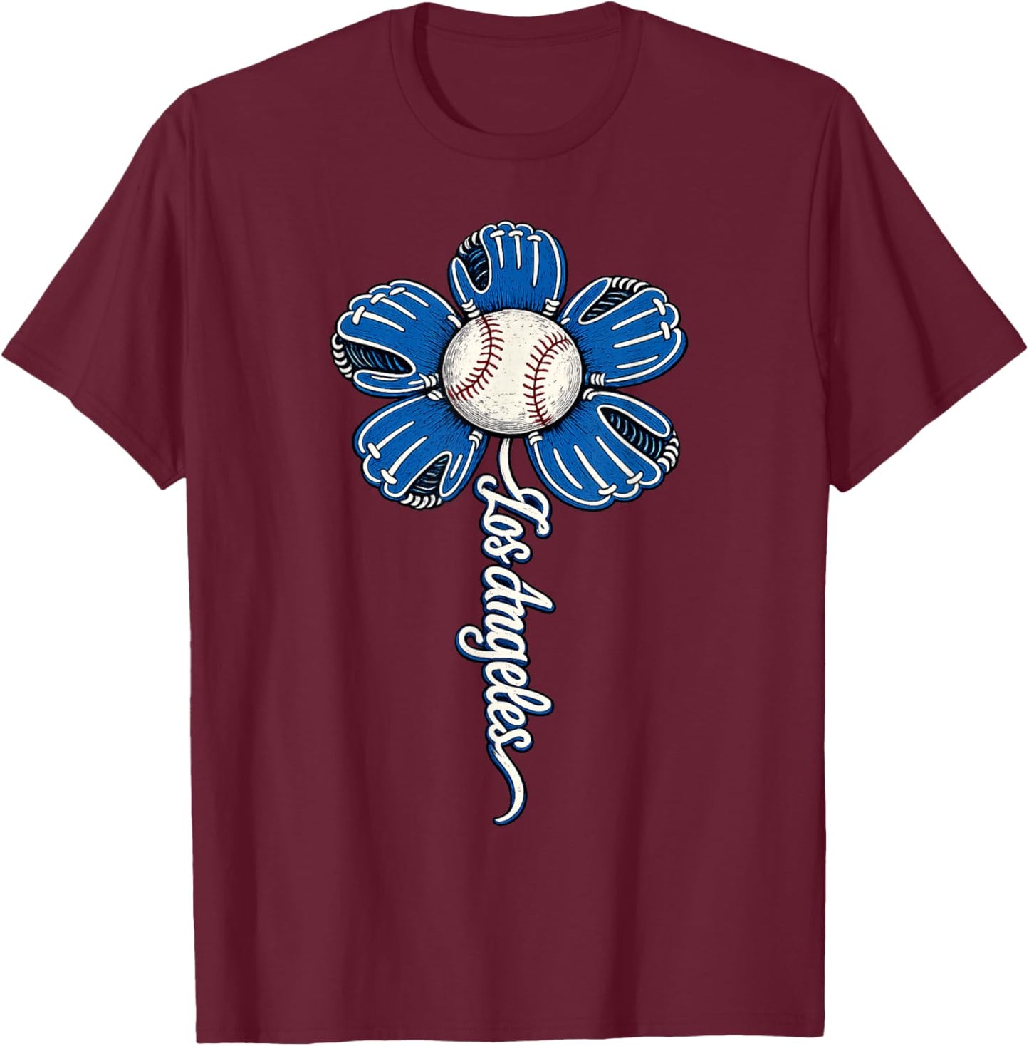 Los Angeles Women Boys Girls Kids T-Shirt - T-Shirt | Maroon