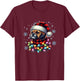Puggle Christmas Gifts for Puggle Lovers -Kids Black Puggle Xmas Puggle Lover T-Shirt - T-Shirt | Maroon