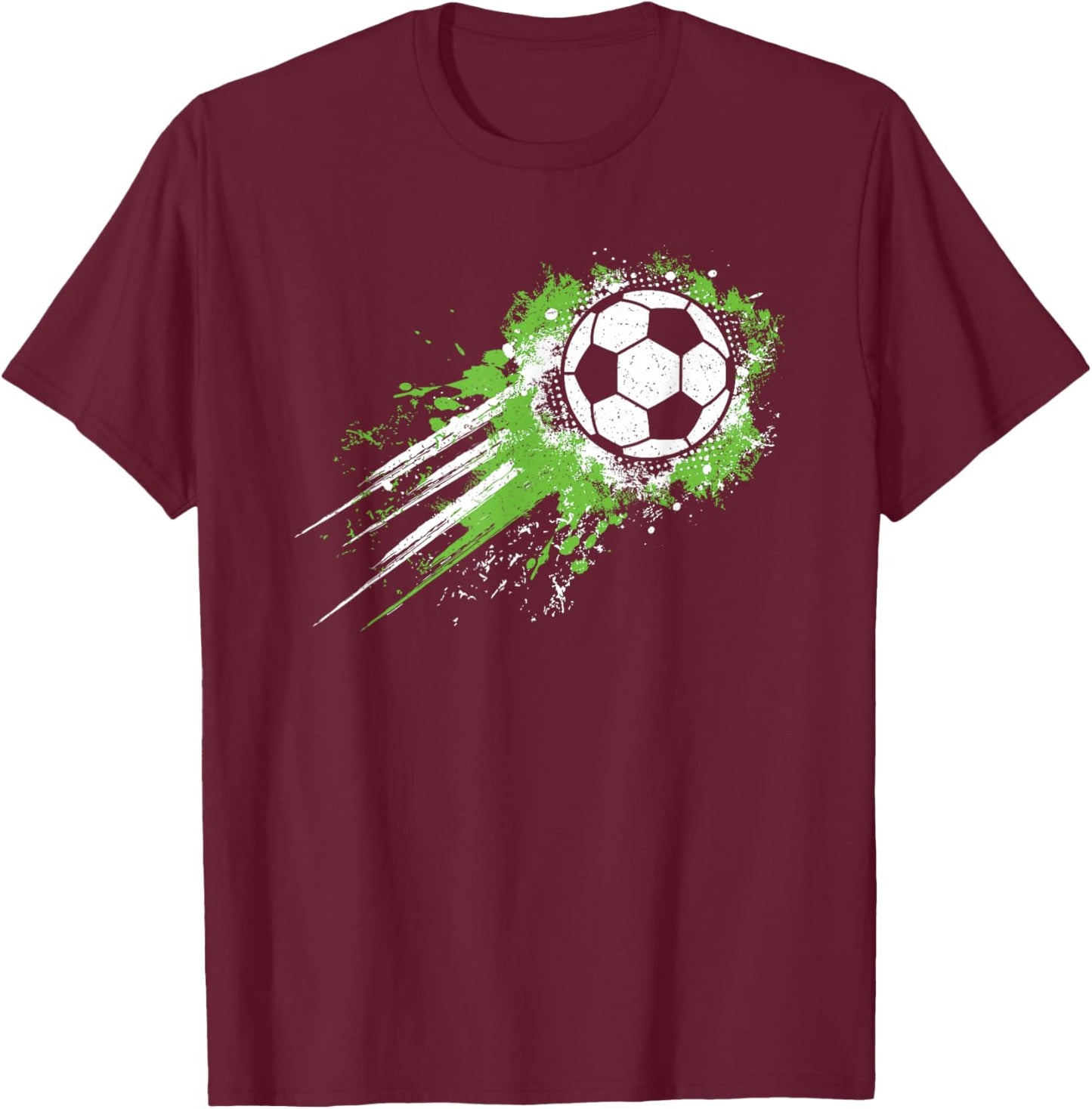 Soccer Ball Vintage Soccer Player Men Boys Kids T-Shirt - T-Shirt | Maroon