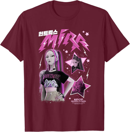 KPop Demon Hunters Huntrix Mira Popstar T-Shirt - T-Shirt | Maroon