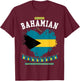 Bahamas Flag Outfit Idea for Kids & Bahamian Caribbean T-Shirt - T-Shirt | Maroon