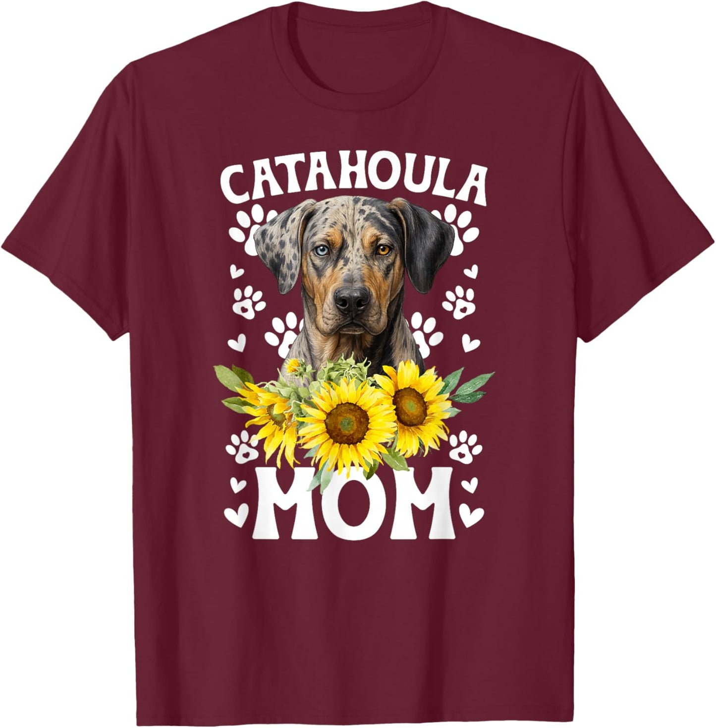 Catahoula Mom Catahoula Leopard Dog Owner Catahoula Lover T-Shirt - T-Shirt | Maroon