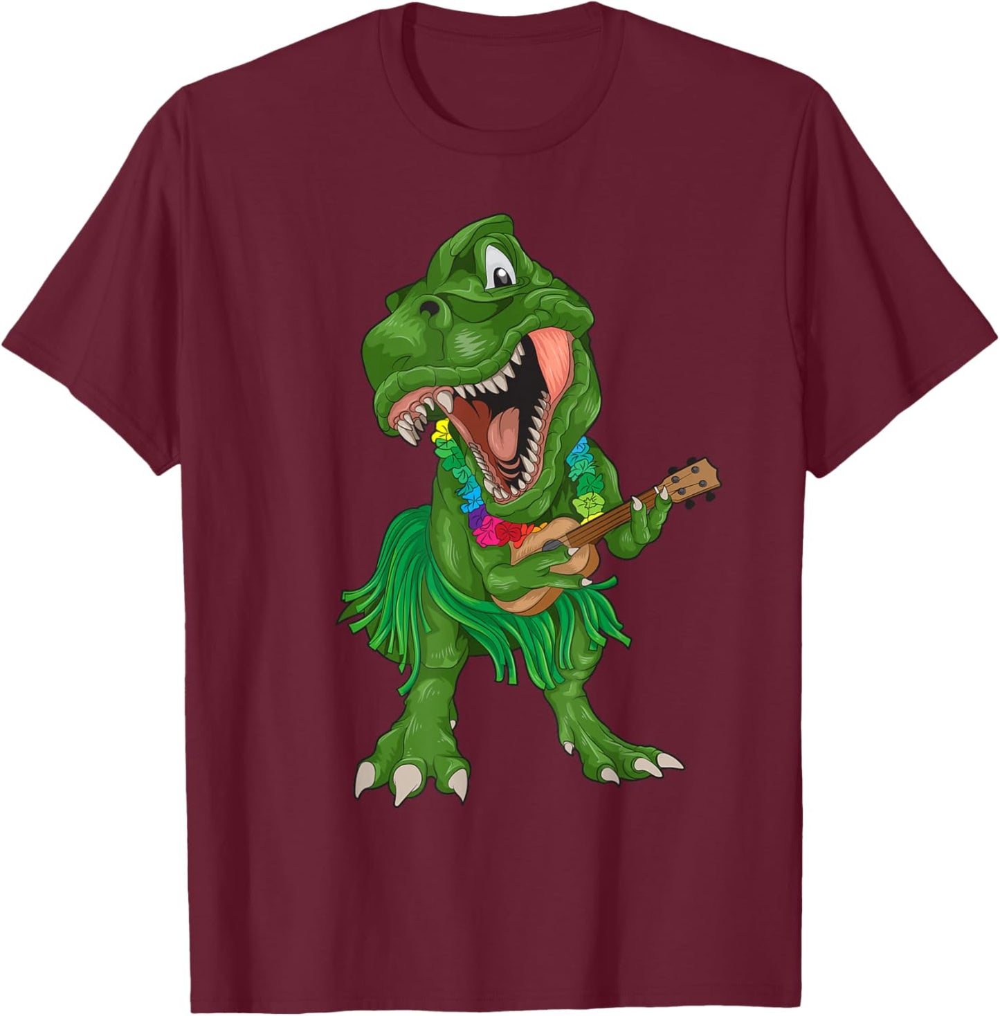 Funny Ukulele Art Women Kids Music Ukulele Player T-Shirt - T-Shirt | Maroon