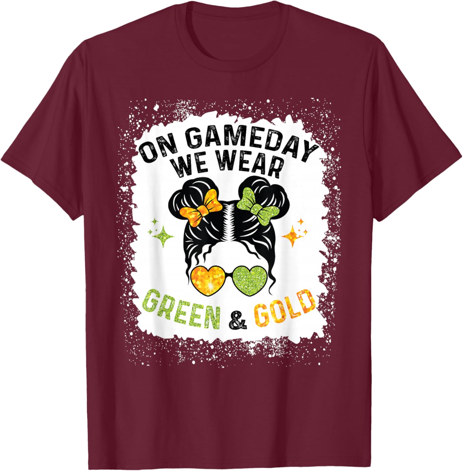 Messy Football T-Shirt - T-Shirt | Maroon
