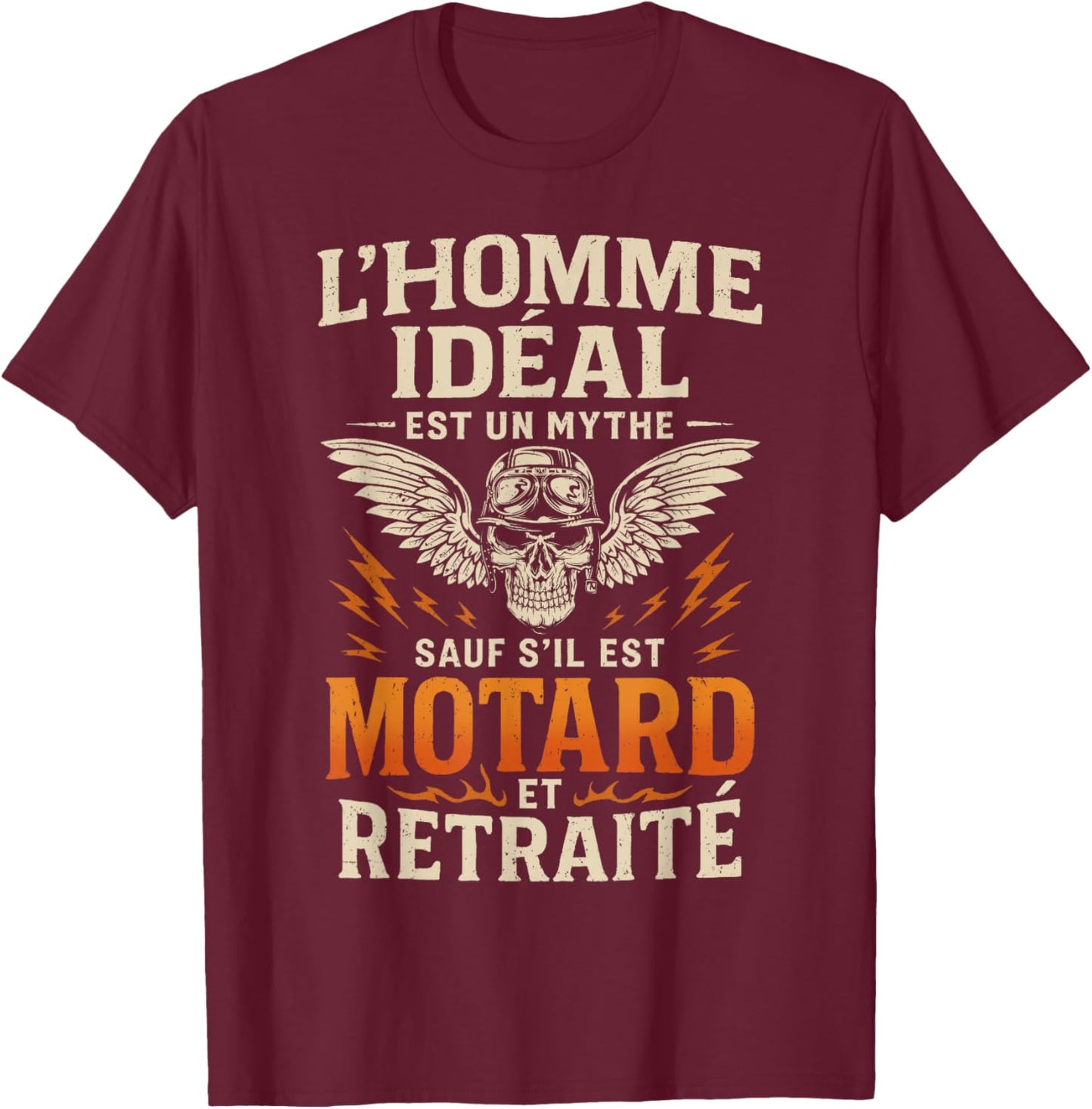 Biker Retirement Motorcycle Gift Funny Man Motorcycle Biker T-Shirt - T-Shirt | Maroon