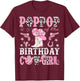 PopPop Of The Birthday Cow-Girl Pink Disco Rodeo Western T-Shirt - T-Shirt | Maroon
