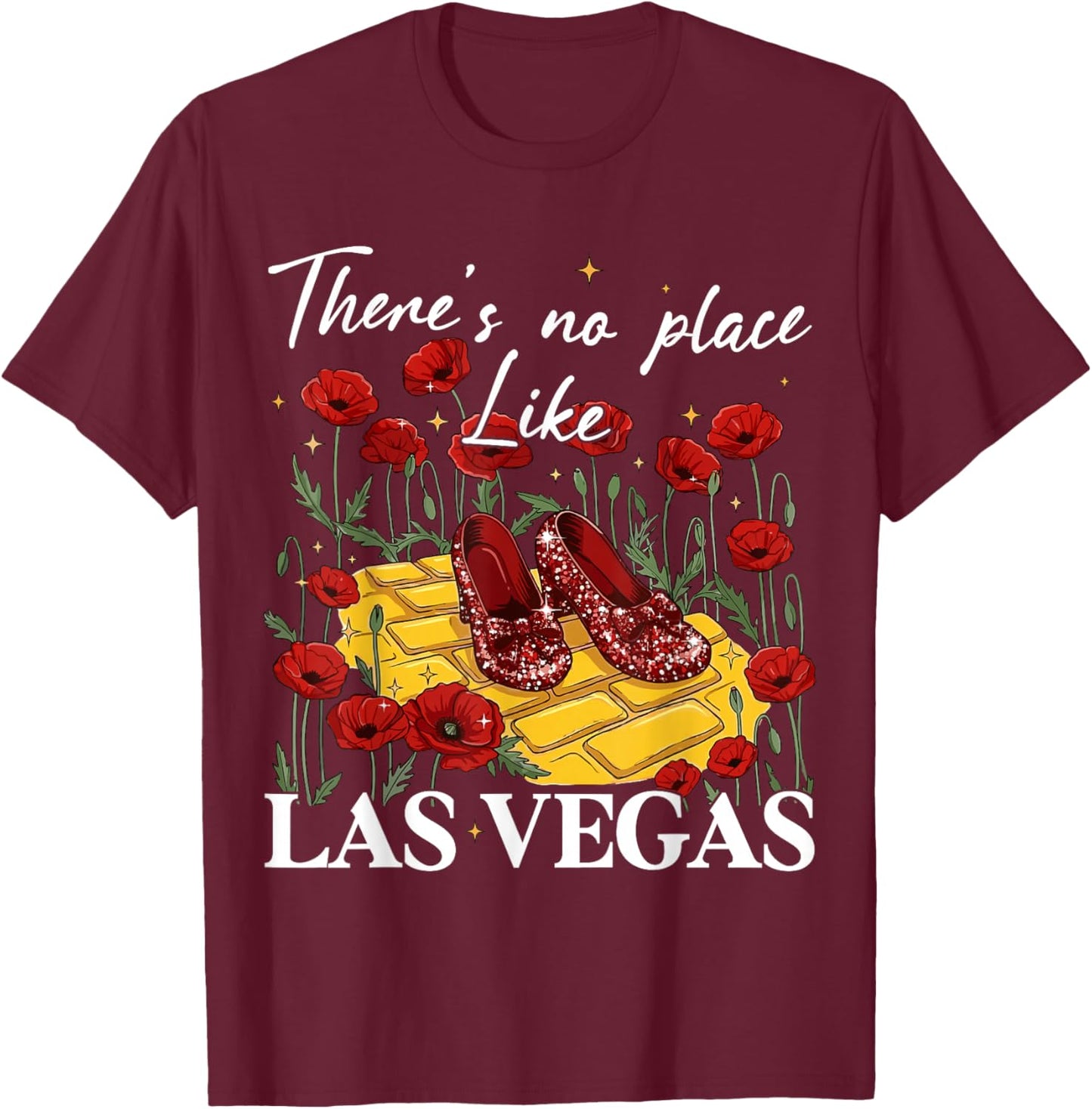 There's No Place Like Las Vegas Wicked Off to See Wizard T-Shirt - T-Shirt | Maroon