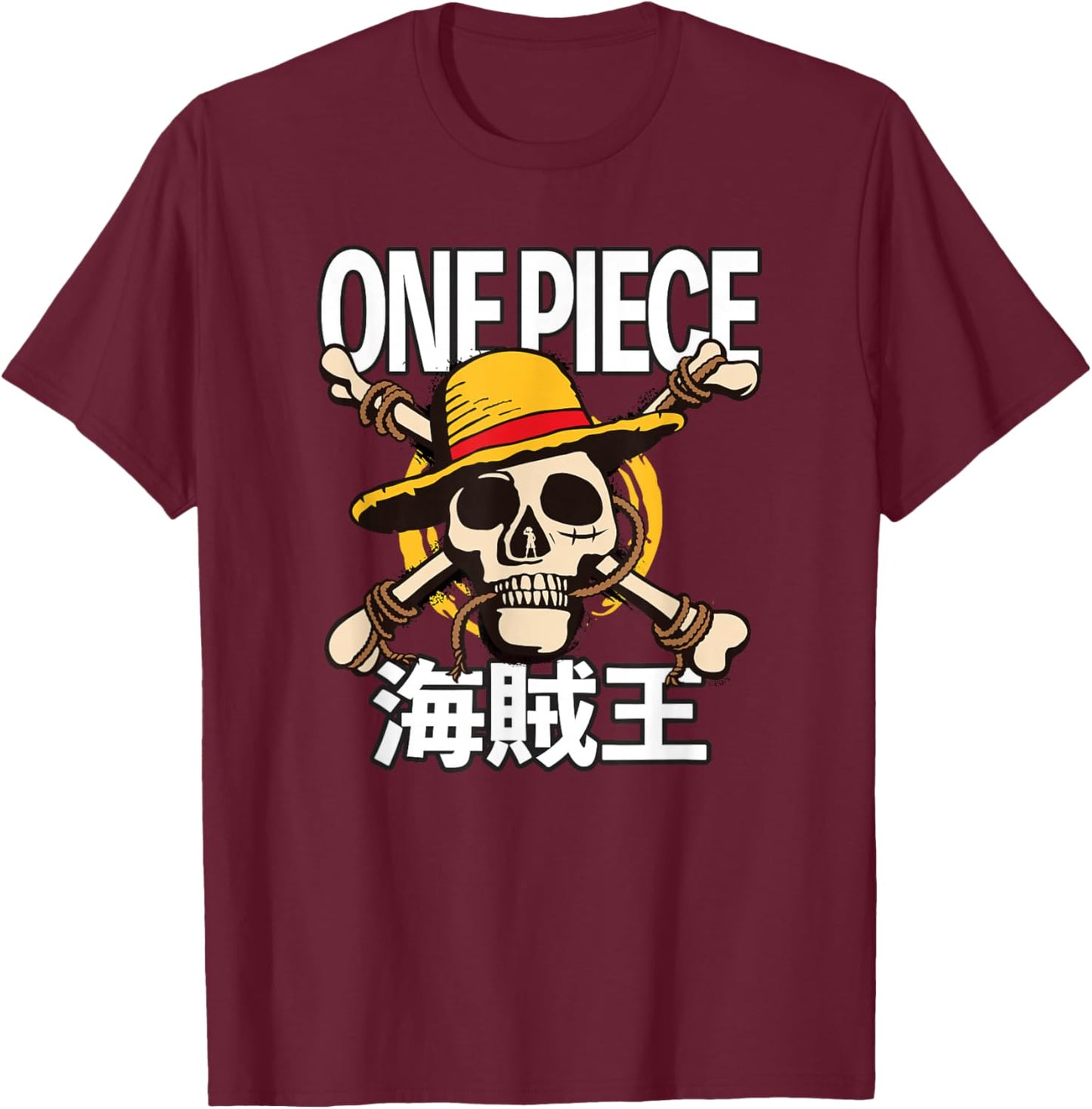 One Piece Jolly Roger T-Shirt - T-Shirt | Maroon