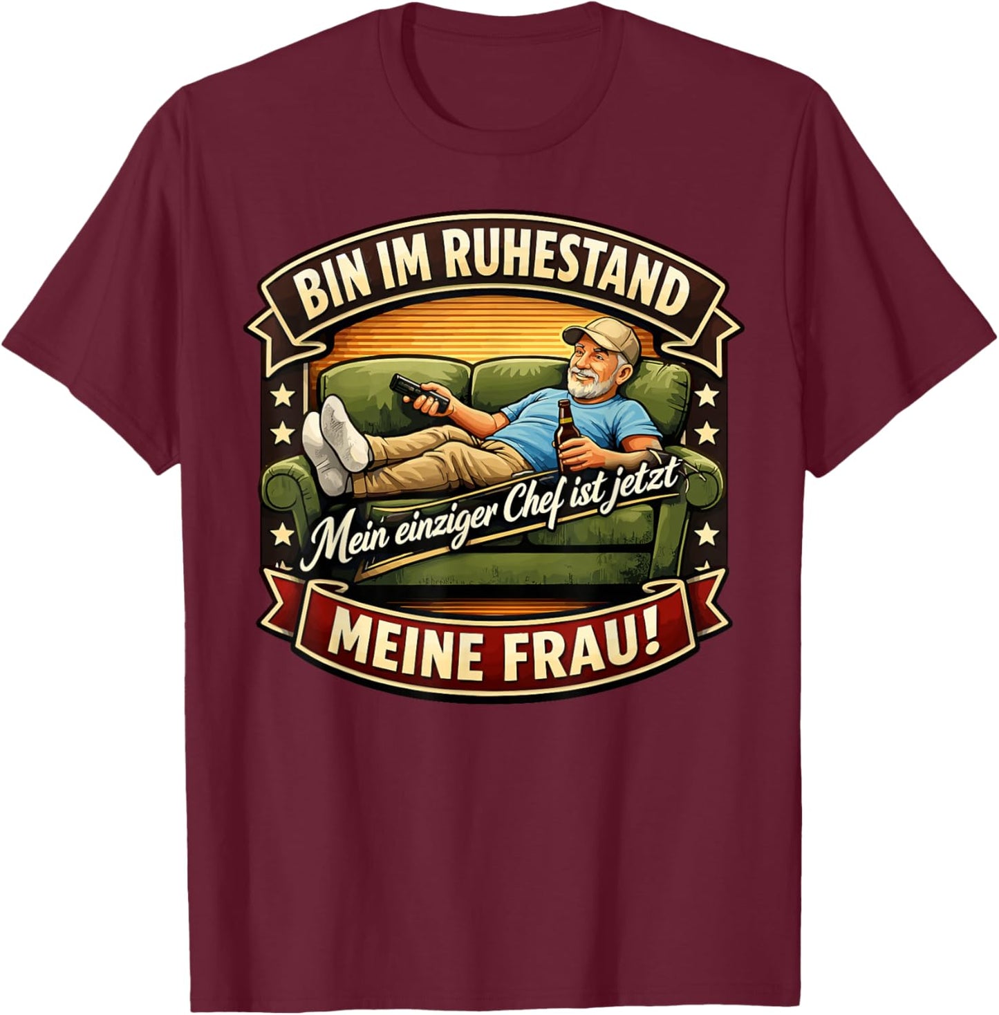 Rente 2026 Ruhestand Pension Pensionär Lustiges Rentner T-Shirt - T-Shirt | Maroon