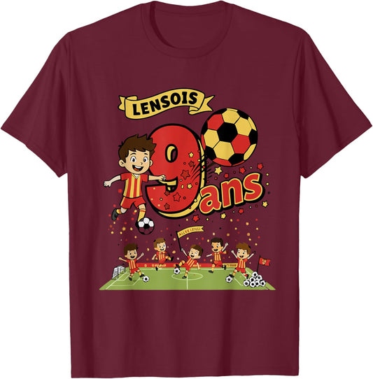 Lensois, Lens, Supporter, Balloon, Birthday 9 Years T-Shirt - T-Shirt | Maroon