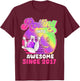Rolling Into 9 Since 2017 Bowling 9 Year OId Birthday Girl T-Shirt - T-Shirt | Maroon