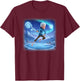Jack Frost Winter Scene T-Shirt - T-Shirt | Maroon