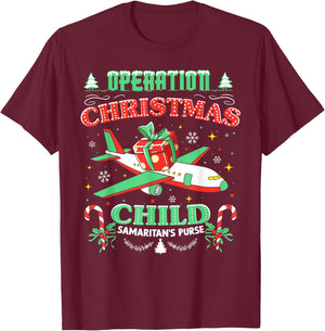 Operation Christmas Child Funny Family Matching Xmas T-Shirt - T-Shirt | Maroon