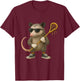 Funny Lacrosse LAX Possum Kids Men Women Lacrosse Player T-Shirt - T-Shirt | Maroon