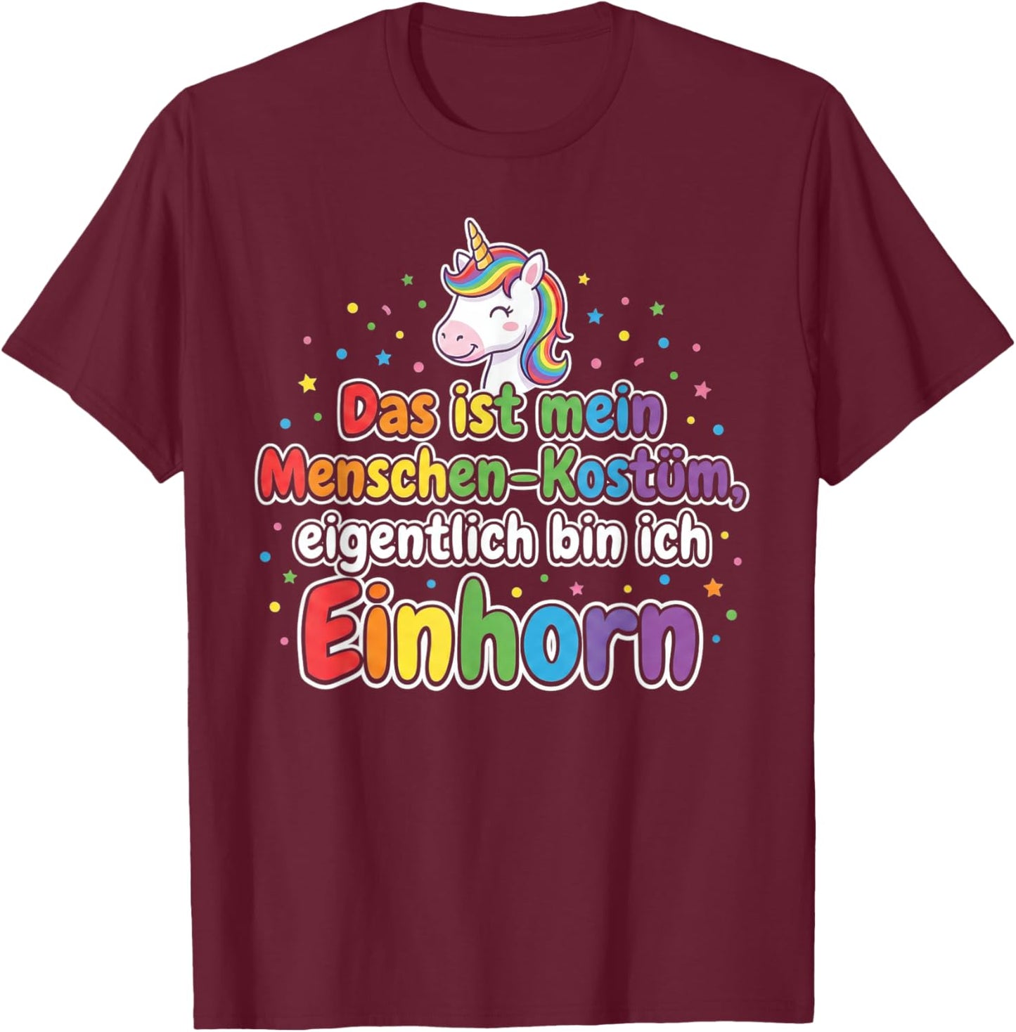 My People Costume Bin Unicorn for Carnival and Fancy Dress T-Shirt - T-Shirt | Maroon