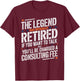 The Legend Has Officially Retired Father Funny Retirement T-Shirt - T-Shirt | Maroon