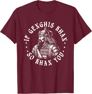 Genghis Khan World Tour - Historic Mongol T-Shirt - T-Shirt | Maroon