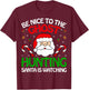 Ghost Hunting Santa Watching Christmas Paranormal Researcher T-Shirt - T-Shirt | Maroon