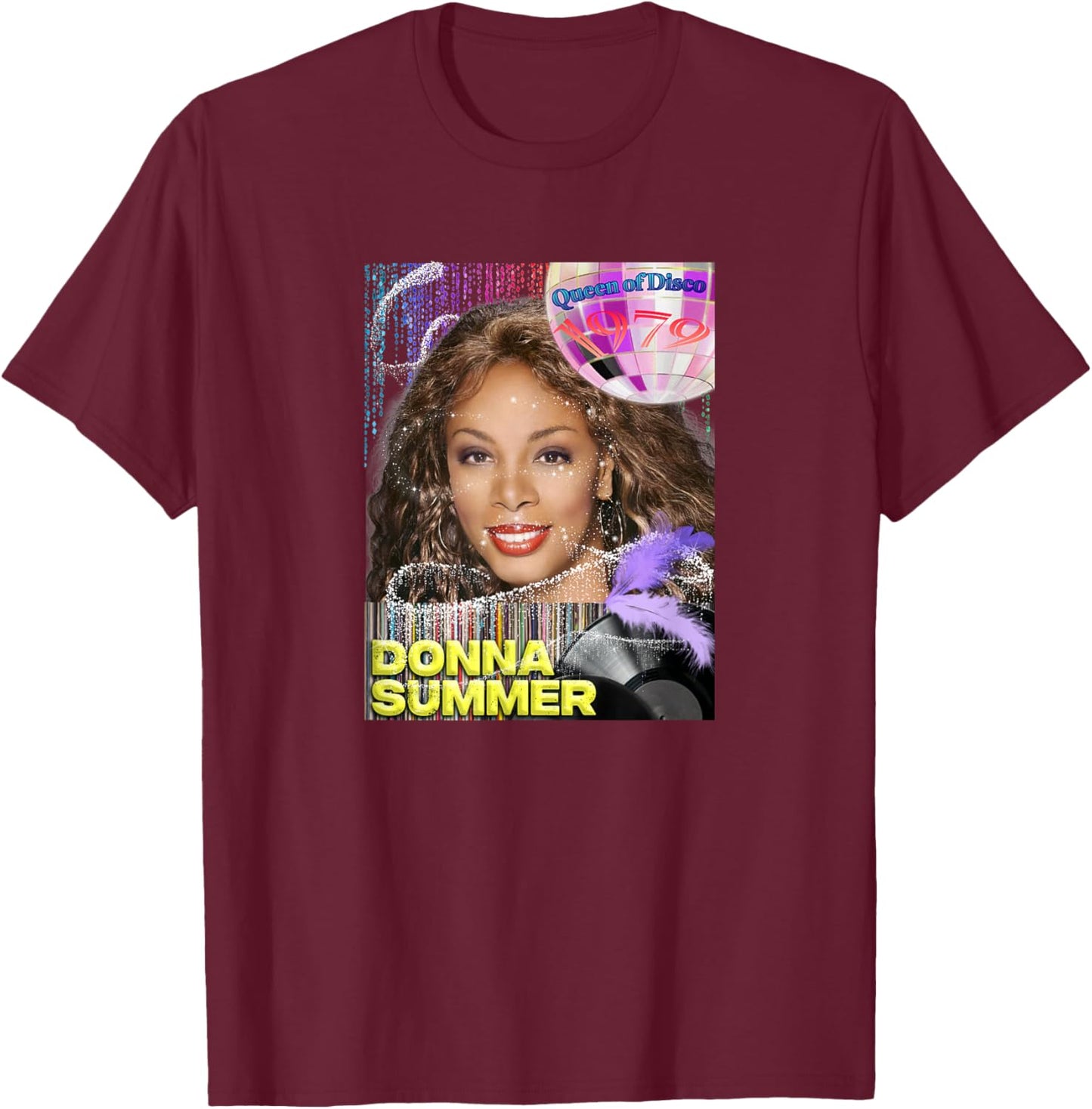 Donna Summer_002 T-Shirt - T-Shirt | Maroon