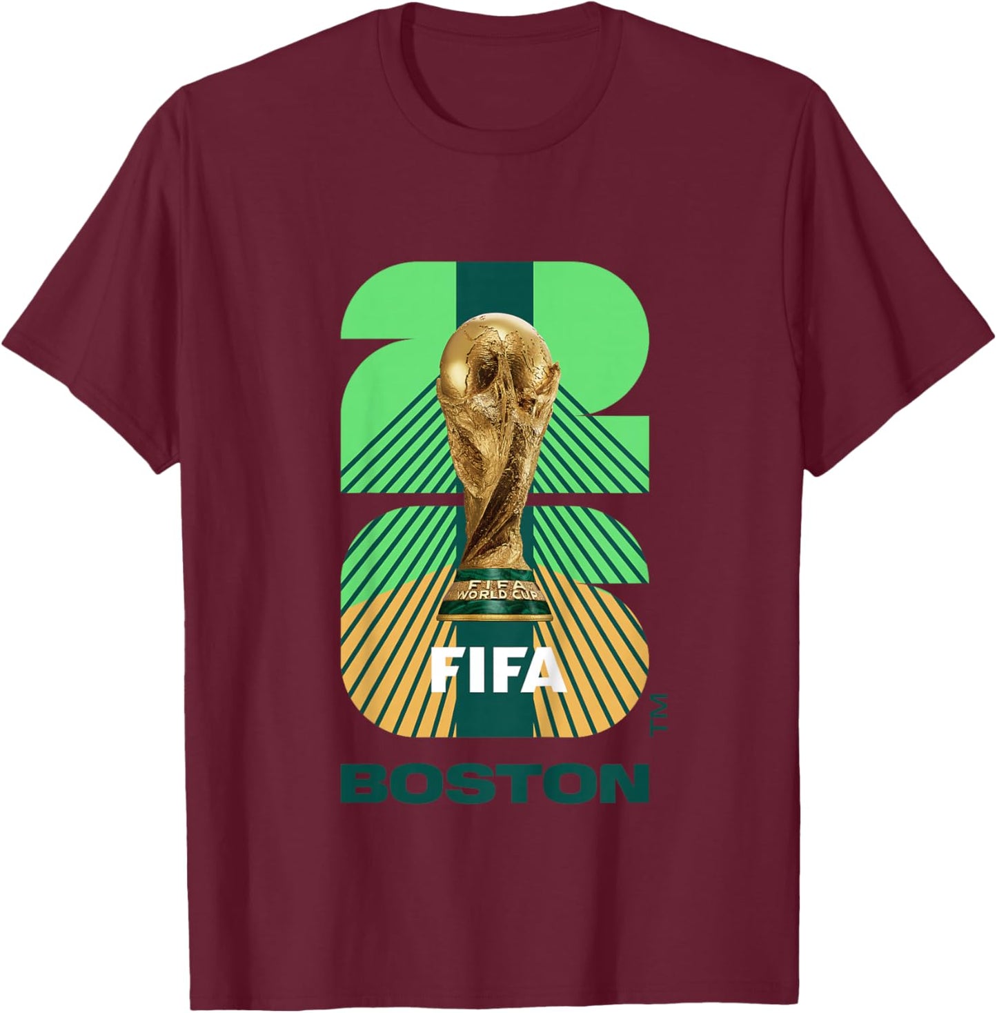Enfant Coupe du Monde FIFA 26 Boston Trophy Couleur T-Shirt - T-Shirt | Maroon