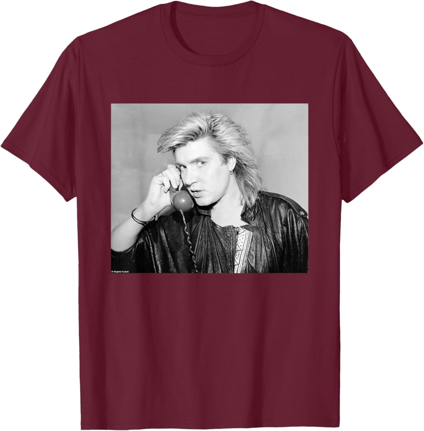 Duran Duran Simon Le Bon Pop Quiz Show Virginia Turbett T-Shirt - T-Shirt | Maroon