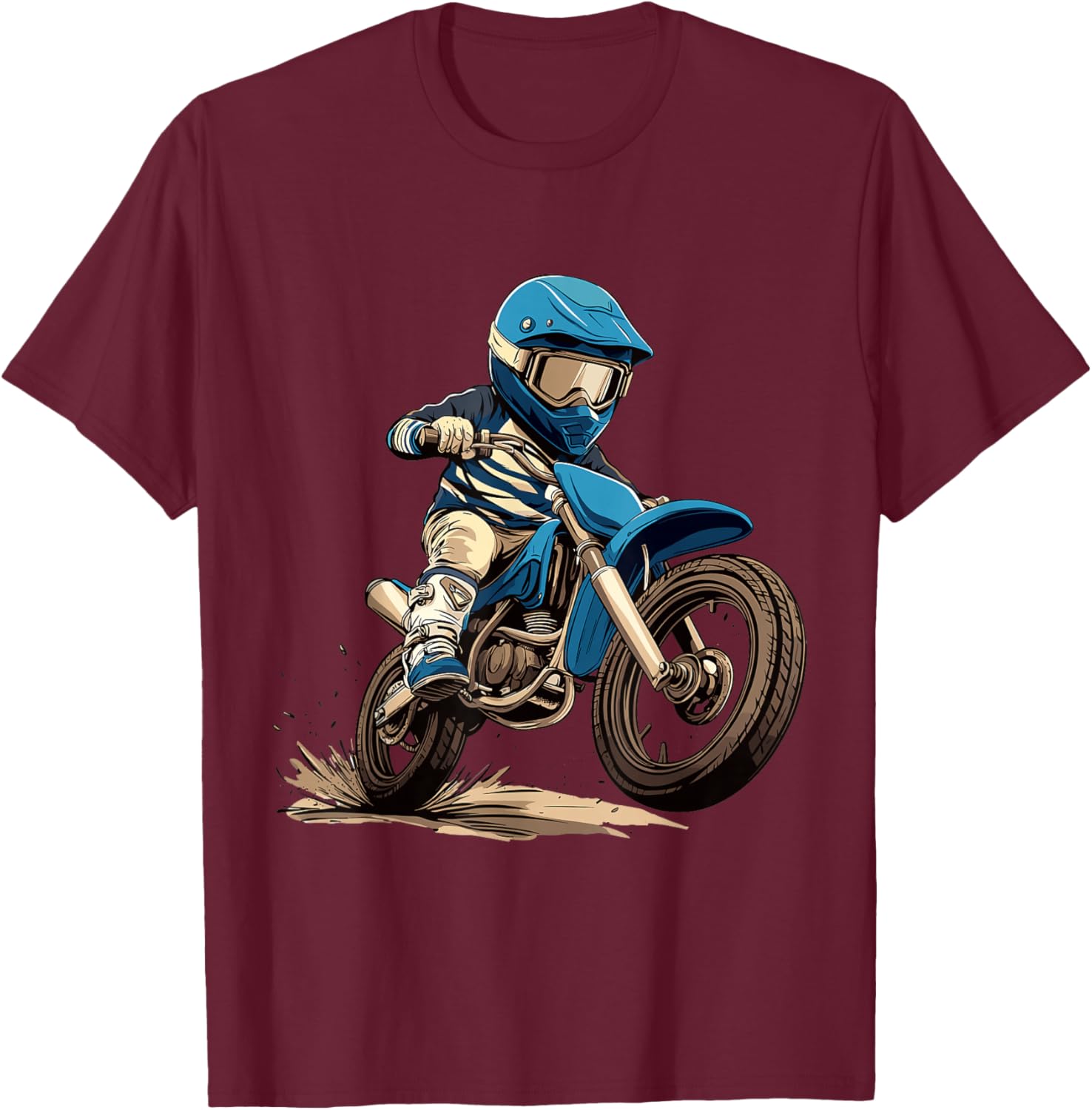 Kids Dirt Bike T-Shirt - T-Shirt | Maroon