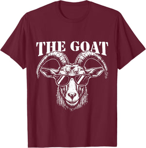 Goat Greatest of All Time G.O.A.T Funny Sports Design T-Shirt - T-Shirt | Maroon