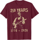 abe Lincoln Playing Guitar 250 Years 4th July Lincoln Guitar T-Shirt - T-Shirt | Maroon