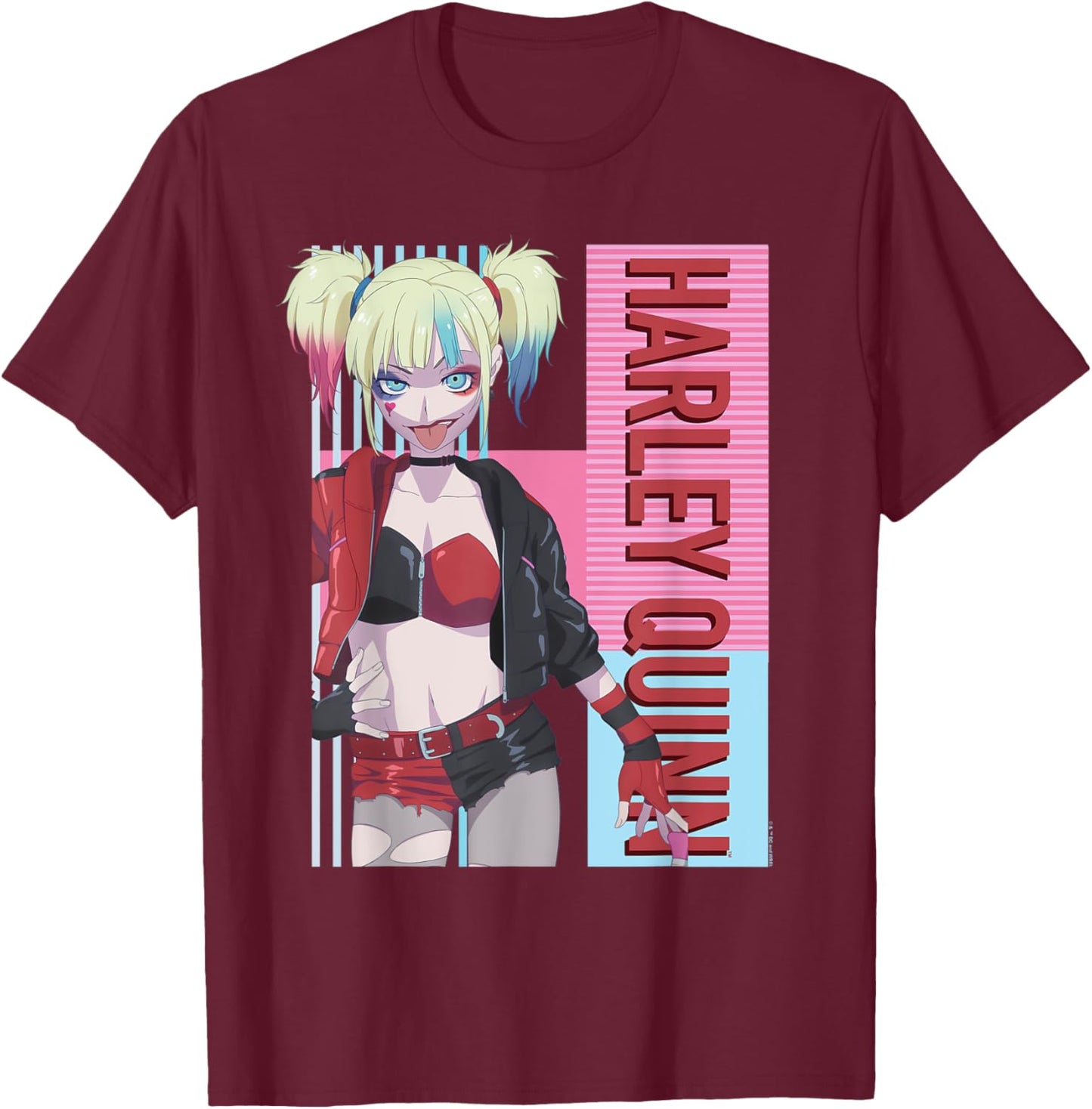 Suicide Squad Isekai Harley Quinn T-Shirt - T-Shirt | Maroon