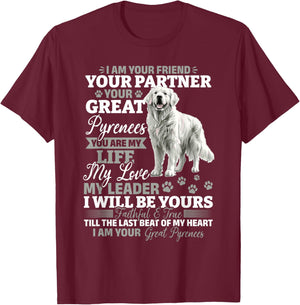 Great Pyrenees Dog Owner T-Shirt - T-Shirt | Maroon