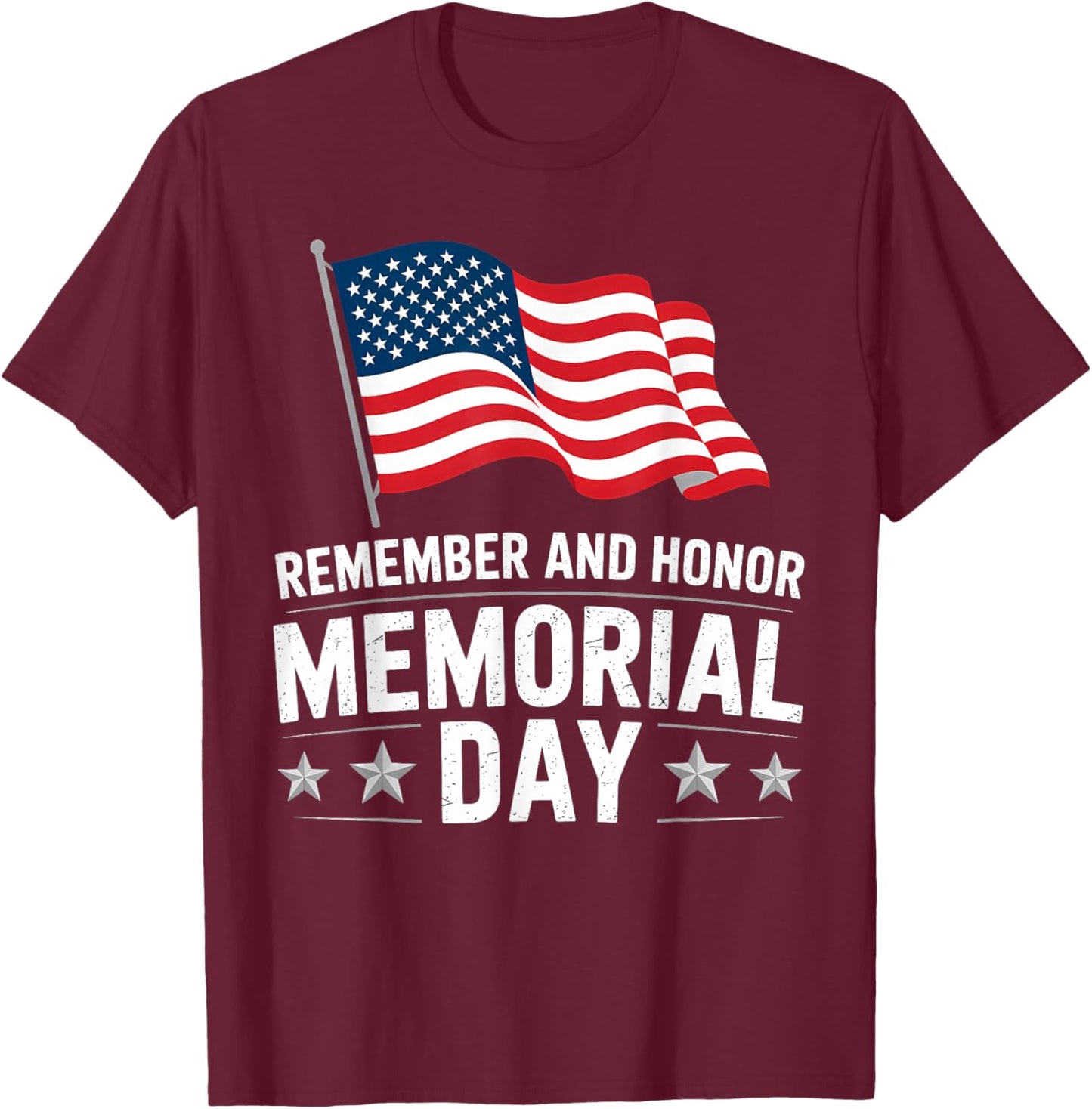Remember Honor America Flag Men Women Kids Teen T-Shirt - T-Shirt | Maroon