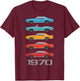 1970 70 GTO Classic Car Old School Muscle Car T-Shirt - T-Shirt | Maroon