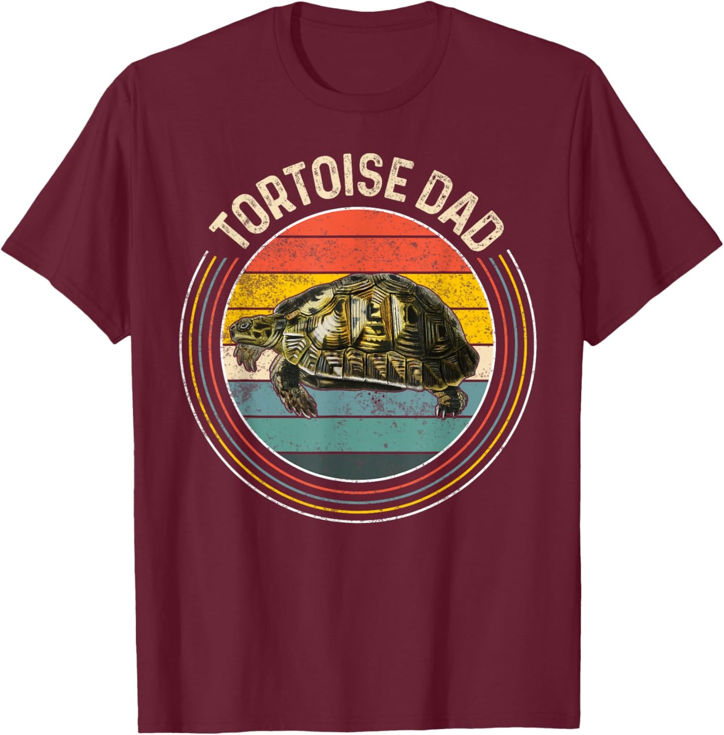 Funny Retro Tortoise Lovers - Tortoise Dad T-Shirt - T-Shirt | Maroon