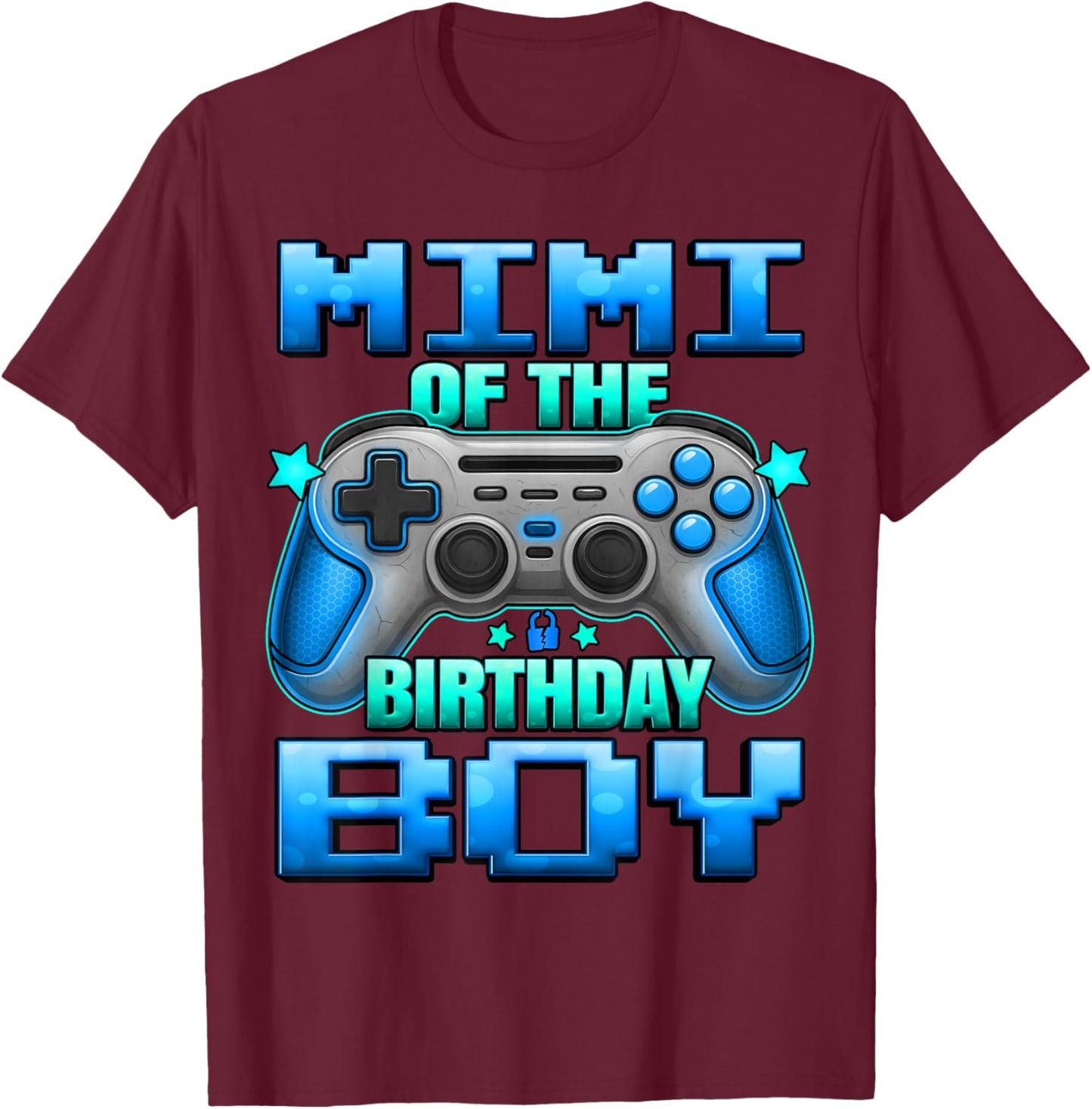 Mimi of The Birthday Boy Matching Family Grand Mother T-Shirt - T-Shirt | Maroon