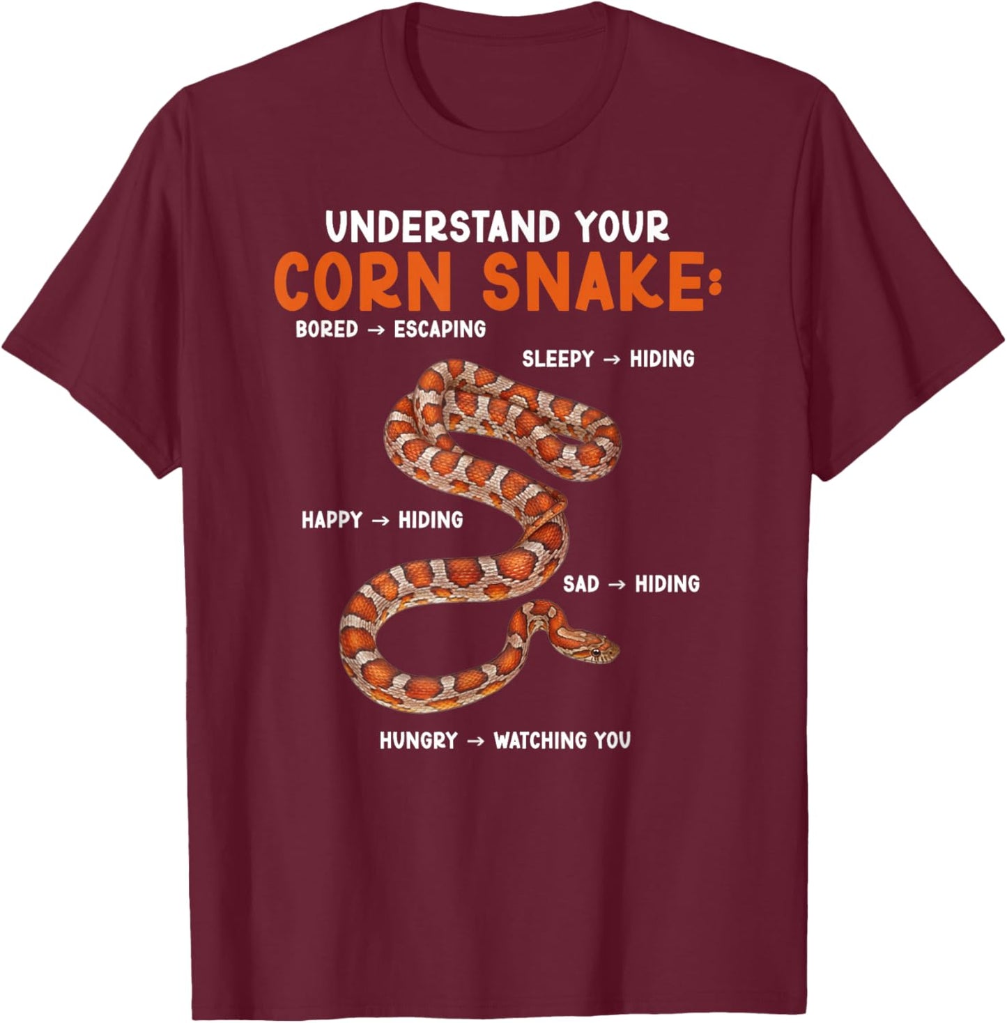 Understand Your Corn Snake Owner Corn Snake Lover T-Shirt - T-Shirt | Maroon