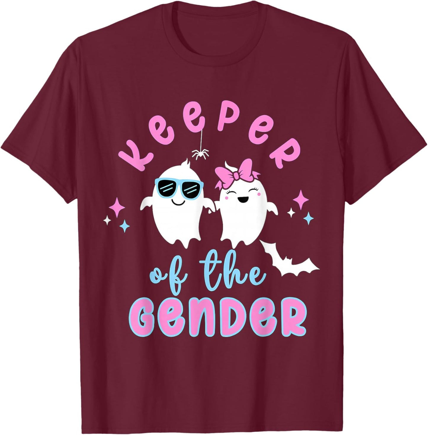 Keeper of The Gender Reveal Halloween Pregnancy Announcement T-Shirt - T-Shirt | Maroon