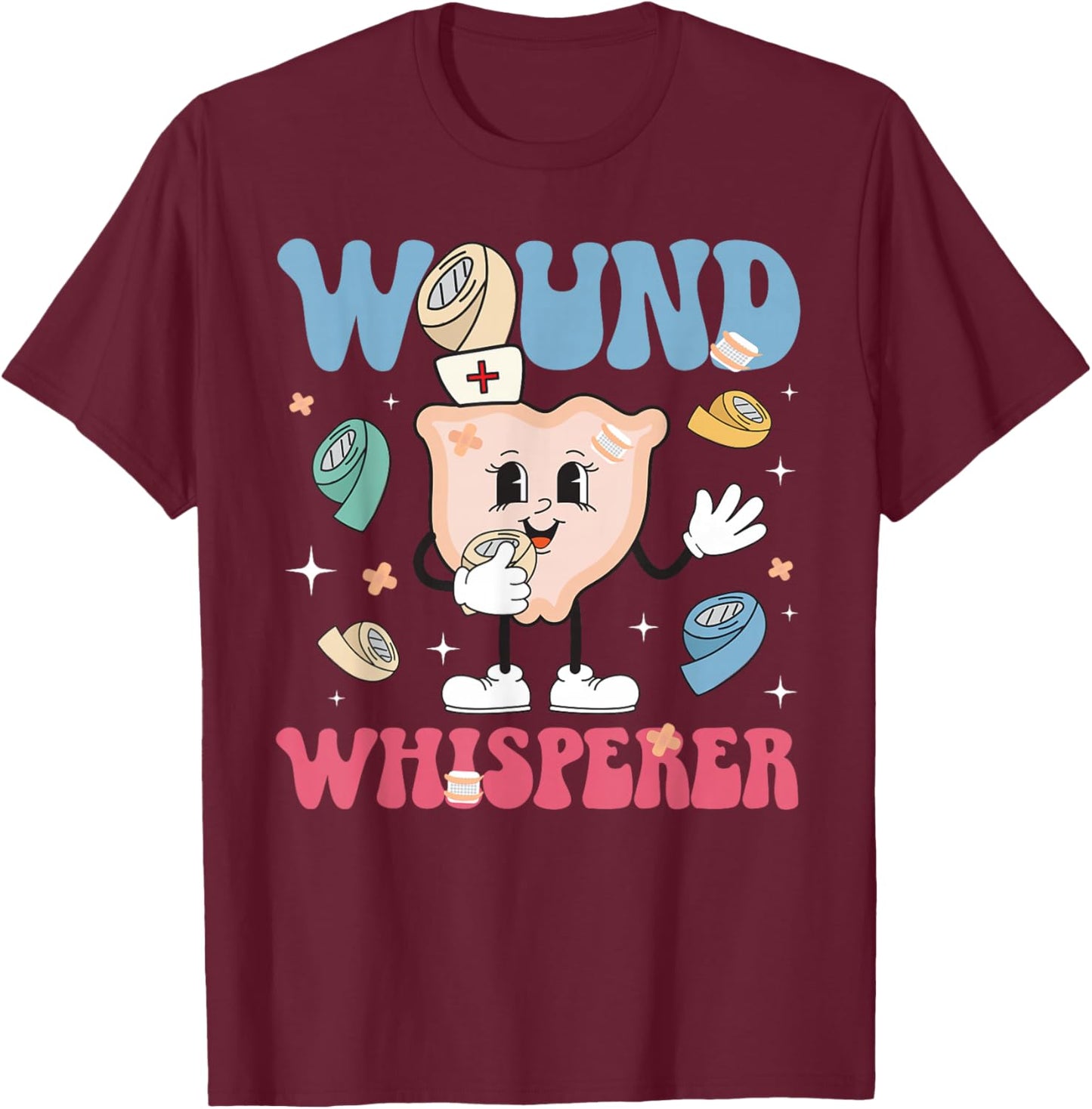 Wound Whisperer Wound Care Nurse Wound Nurse T-Shirt - T-Shirt | Maroon
